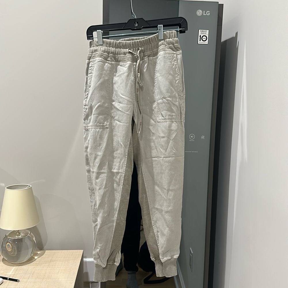 James perse mixed media linen cargo